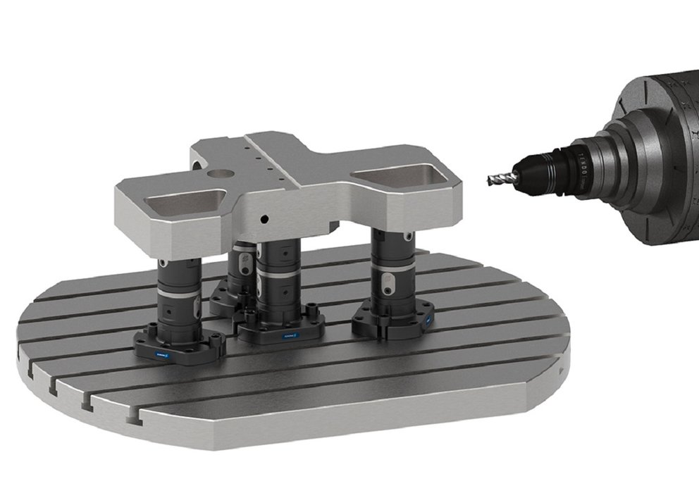A modular system for manual workpiece direct clamping in a wide range